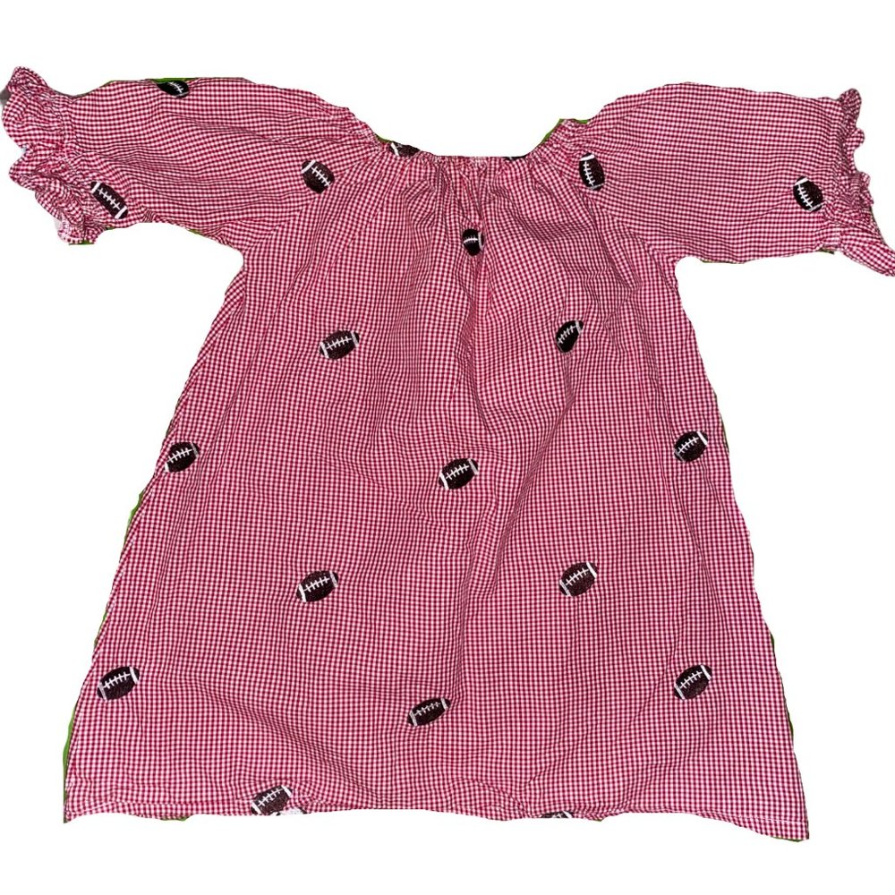 18m DBA Blanks Garnet and White Checkered Football Dress